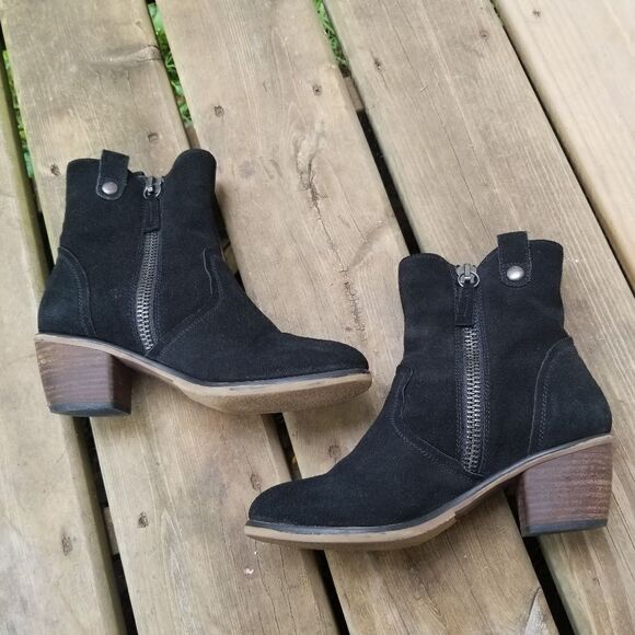 Steve Madden Black Suede Leather Windey Boots 9.5 - Picture 4 of 11